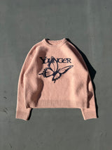 Front butterfly lame knit