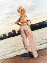 Feather Logo Slim Sweat Pants