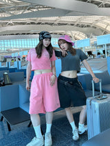 Edge embroidery pigment Tee