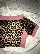 9090girl × umbro Leopard Off Shoulder Tee
