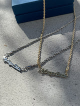 Screw Chain Logo Necklace