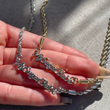 Screw Chain Logo Necklace