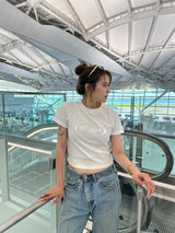 Cropped metal logo Tee