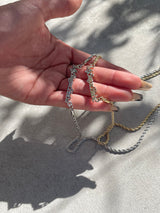 Screw Chain Logo Necklace