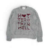 volume shaggy logo knit