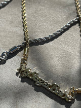 Screw Chain Logo Necklace