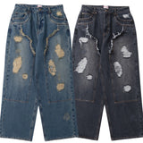 Crash double knee denim