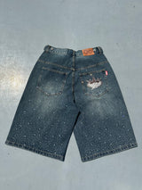 9090 × pH-1 水鑽牛仔短褲