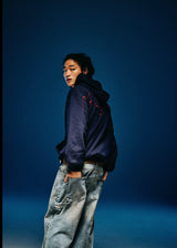 불릿 로고 후드티