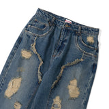 Crash double knee denim