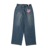 Crash double knee denim