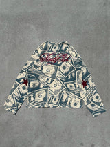 Cursive Logo Henley Neck Thermal L/S Tee