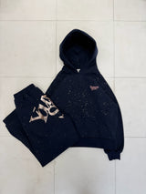 Universal logo lamé double knee pants