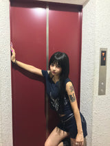 Cross Logo Off Shoulder Tee