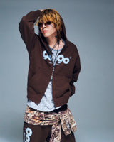 9090 OG徽標拉鍊連帽衫