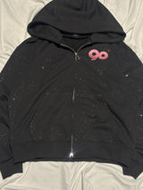 90 Logo Glitter Light Zip Hoodie【9090girl】