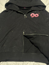 90 Logo Glitter Light Zip Hoodie【9090girl】