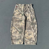 King Logo Slub Denim Buggy Pants