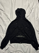 90 Logo Glitter Light Zip Hoodie【9090girl】