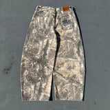 King Logo Slub Denim Buggy Pants