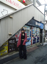 國王徽標樁縫線拉鍊連帽衫