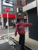 國王徽標樁縫線拉鍊連帽衫