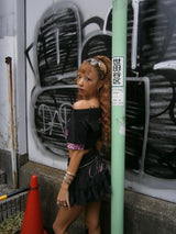 9090girl × umbro Leopard Off Shoulder Tee