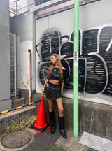 9090girl × umbro Leopard Off Shoulder Tee