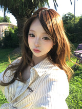 relaxy 로고 라메 셔츠