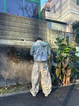 King Logo Slub Denim Buggy Pants