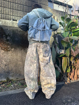 King Logo Slub Denim Buggy Pants