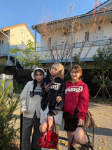 yung 로고 라메 몰 지퍼 후디