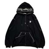 針跡拉式連帽衫