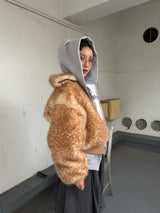 bambi fur zip jacket