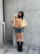 bambi fur zip jacket