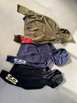 ハーフジップニットフーディー