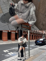 bambi fur zip jacket