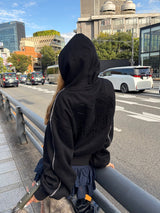 emboss heart logo hoodie