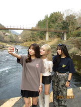 Foil pigment butterfly logo ss tee