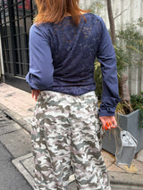 透視蕾絲長袖T恤