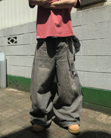 Ruler paint baggy denim