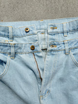 Double Waist Baggy Denim