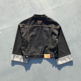 내면의 평화 지퍼 데님 재킷