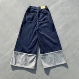 내면의 평화 zip 데님 바지