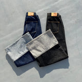 내면의 평화 zip 데님 바지