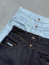 Double Waist Baggy Denim