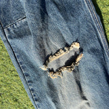 Studs Damage Buggy Denim