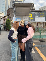 Cropped Switching Sweat