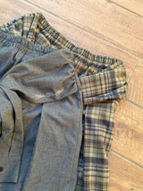 layered wrap midi skirt