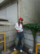 Double Knee Ballon Denim Pants